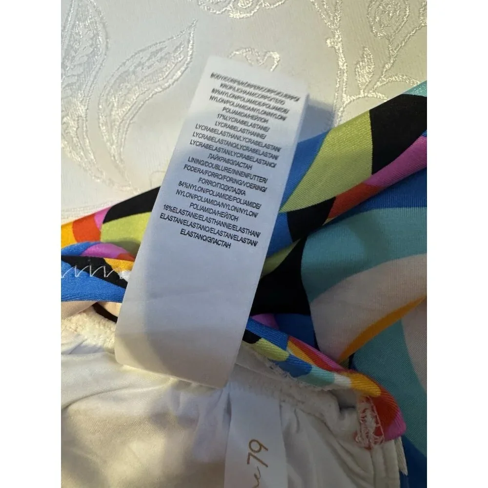 Sunshine 79 Hang Loose Bandeau Tankini Top Colorful Charm Ties Size 4 NEW - Picture 10 of 12